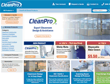 Tablet Screenshot of cleanroomproducts.com